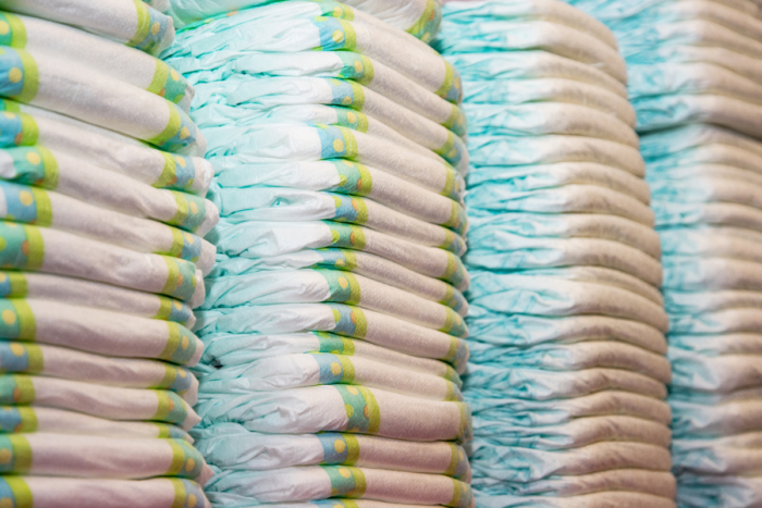 Stacked diapers