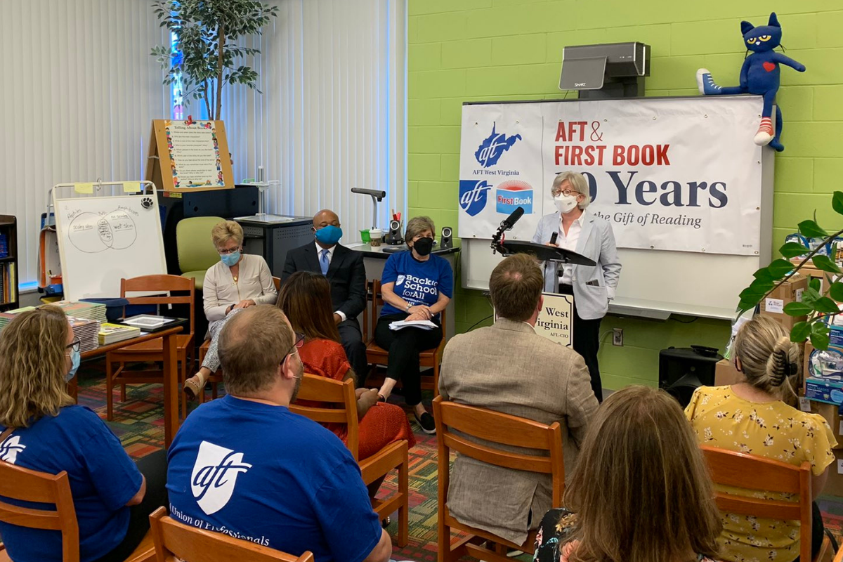 AFT and First Book anniversary event, featuring Kyle Zimmer