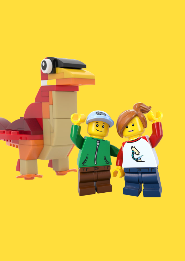 LEGO Human Impact figures with bird figure