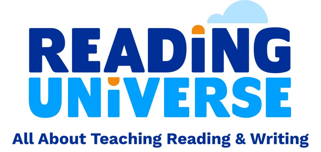 Reading Universe logo with tagline that reads, 'All about teaching reading and writing'
