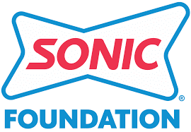 Logo of the Sonic Foundation. The word "SONIC" appears in bold red letters inside a blue-outlined, bowtie-shaped frame. Below the frame, the word "FOUNDATION" is written in blue, all capital letters.